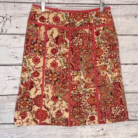 Bandolino Skirts Bandolino Skirt Aline Paisley Print W Panel Trim
